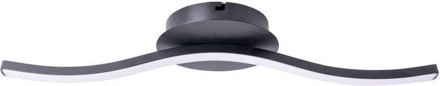 Näve Led-plafondlamp Onda Plafondlamp wandlamp warmwit L: 45 cm 6W zwart-mat IP20 (1 stuk) - Foto 6