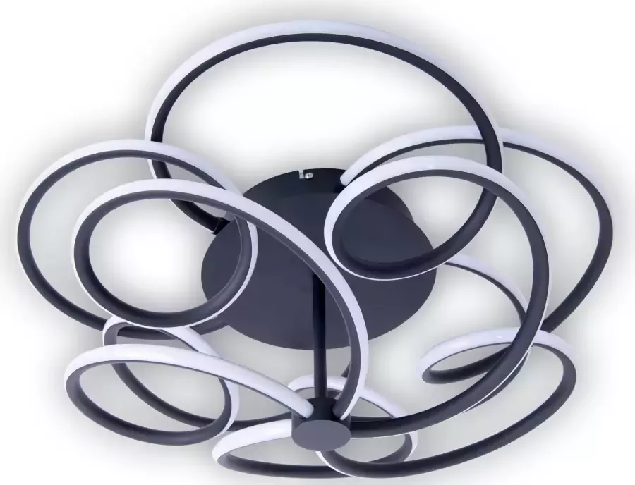 Näve Led-plafondlamp Rizado Efficiëntieklasse: F 3-niveaus dimbaar via wandschakelaar zwart (1 stuk)