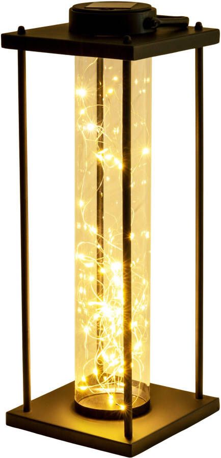 Näve Led-solarlamp Fairylight Frame rechthoekig kunststof cilinder met led-lichtsnoer warmwit (1 stuk) - Foto 2