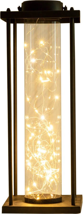 Näve Led-solarlamp Fairylight Frame rechthoekig kunststof cilinder met led-lichtsnoer warmwit (1 stuk) - Foto 4