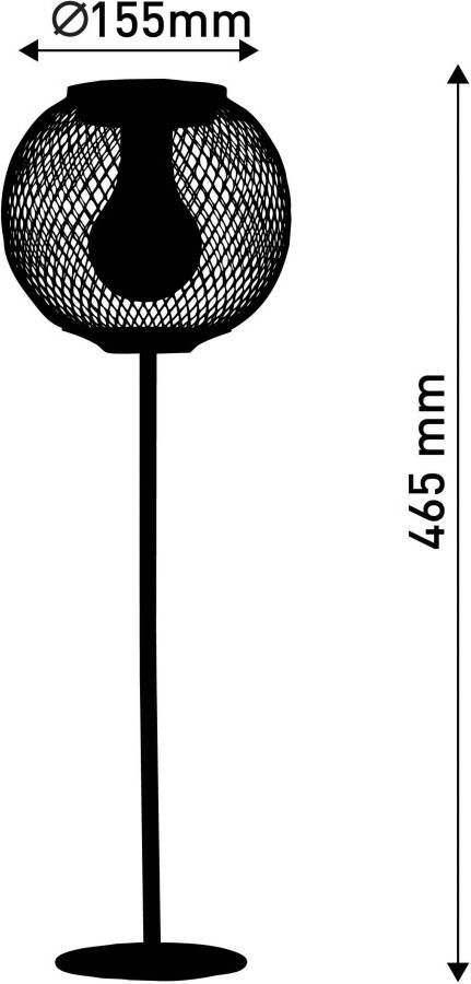 Näve Ledsolarlamp Geli Tafellamp zwart metalen vlechtwerk led warmwit hoogte 46 5 cm (1 stuk) - Foto 3
