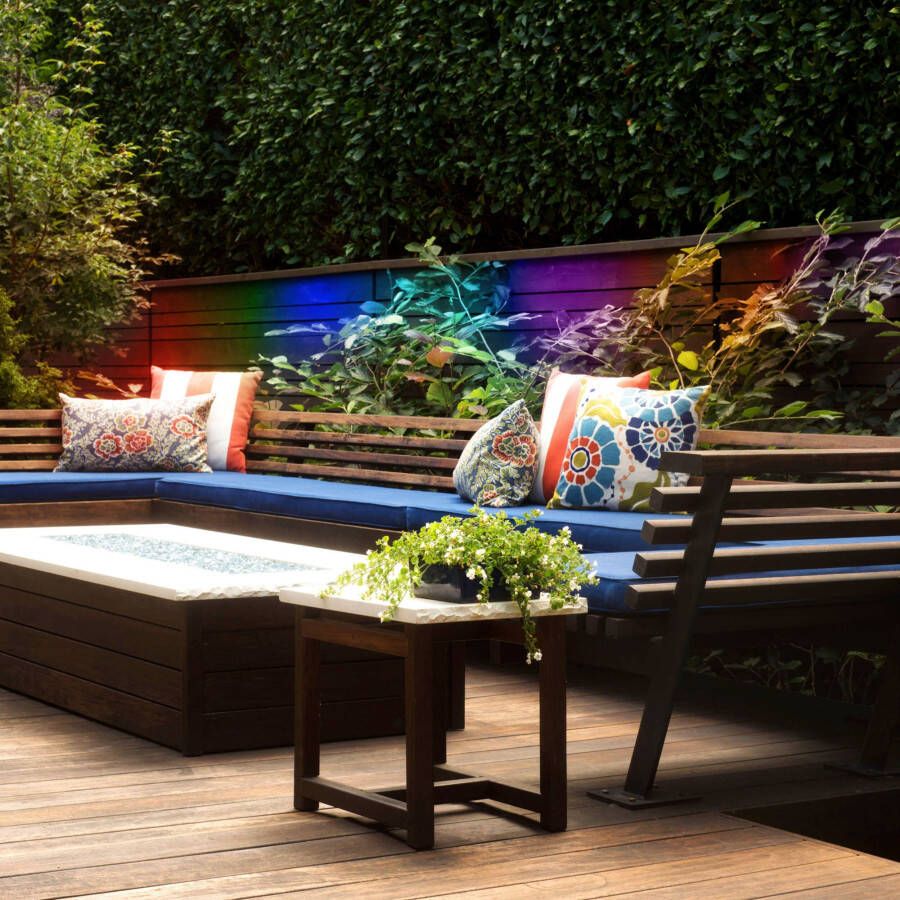 Näve Led-strepen Stripe LED strip RGB 5m infrarood afstandsbediening IP20 dimbaar 19W (1 stuk) - Foto 2