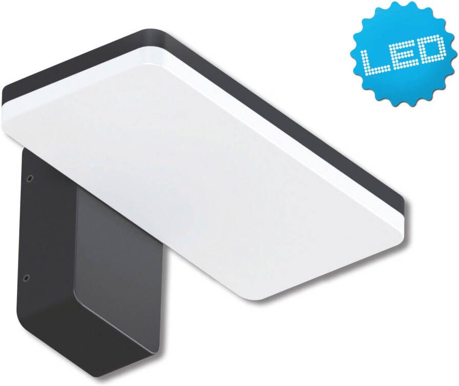 Näve Ledwandlamp voor buiten Clair Wandlamp terras antraciet hoogte: 11 cm led warmwit (1 stuk) - Foto 2