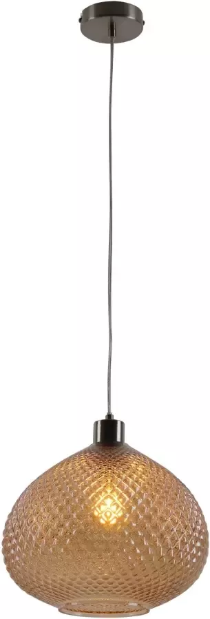 Näve Hanglamp Surrat E27 max. 40 W totale hoogte: 130 cm pendellengte: 90 cm kleur:bruin getint (1 stuk) - Foto 2