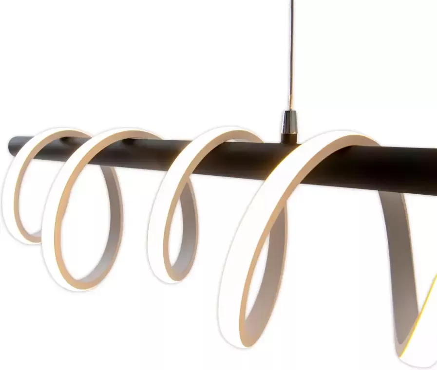 Näve Led-hanglamp Belleza 3 standen dimbaar met een wandschakelaar zwart wit efficiëntieklasse: f (1 stuk) - Foto 2