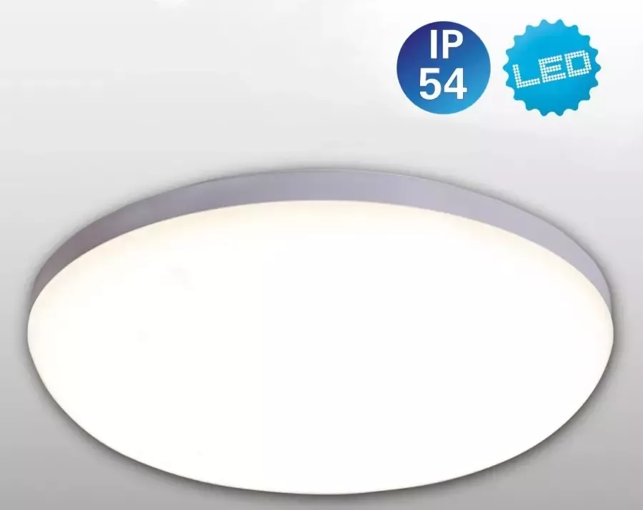 Näve Led-plafondlamp Garda Energieklasse: E wit gesatineerd kunststof metaal IP54 - Foto 2