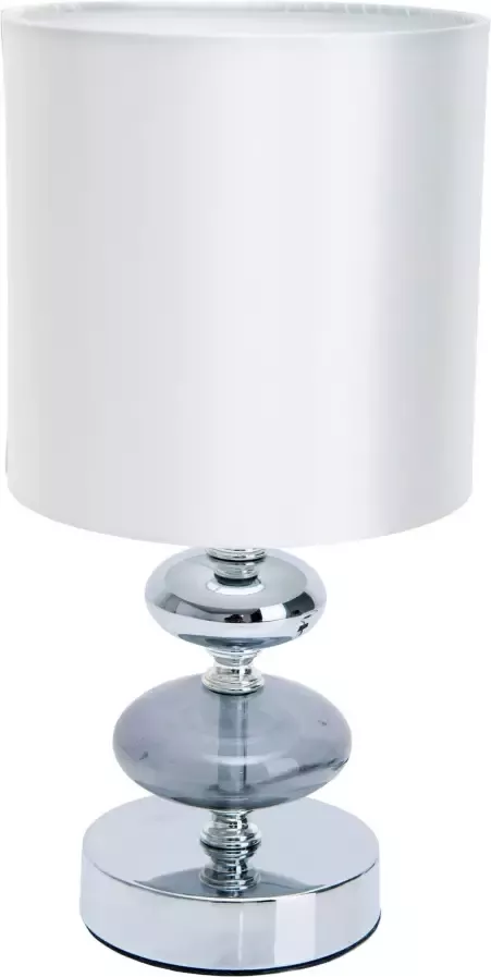 Näve Tafellamp Mali E14 max. 40 W materiaal: metaal glas textiel kleur: wit chroom IP20 - Foto 5