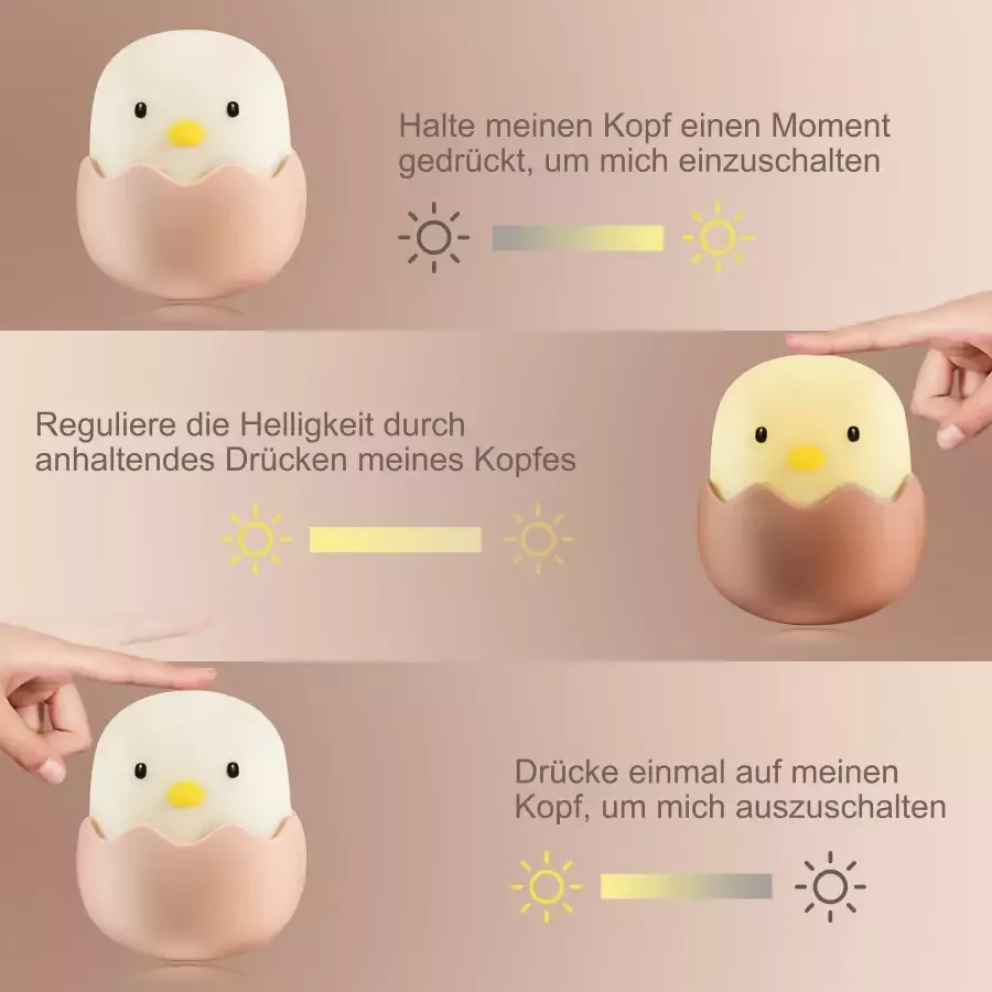 Niermann Led-nachtlampje Eggy Egg Nachtlicht Eggy Egg (1 stuk)