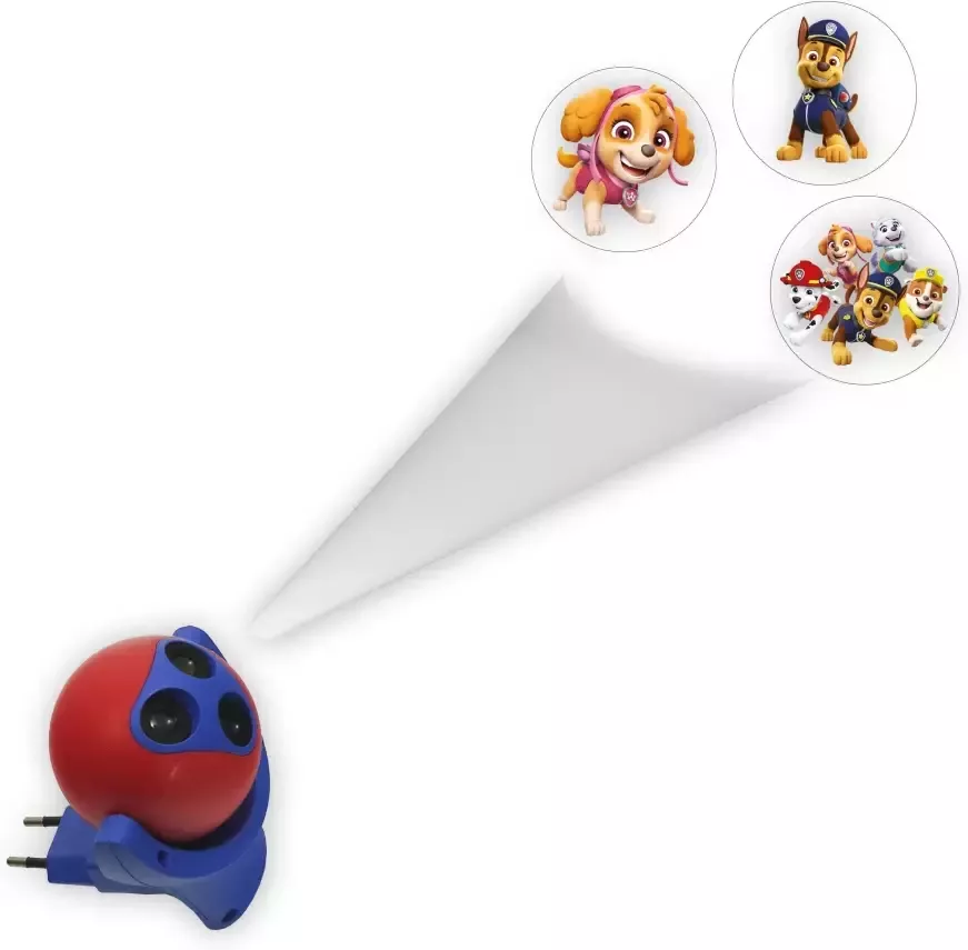 Niermann Lednachtlampje Paw Patrol Set Paw Patrol 2 (1 x stekker-nachtlicht 1 x draagbare beamer) (1 stuk) - Foto 9