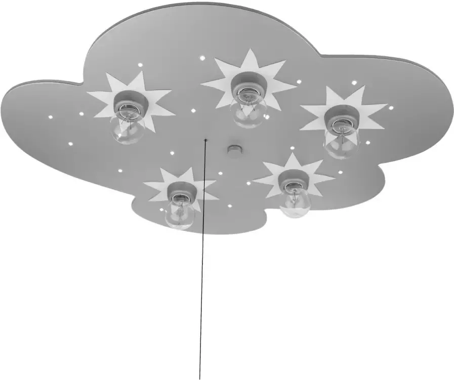 Niermann Plafondlamp Wolk titanium Plafondlamp wolk titanium met sterretjes (1 stuk) - Foto 2