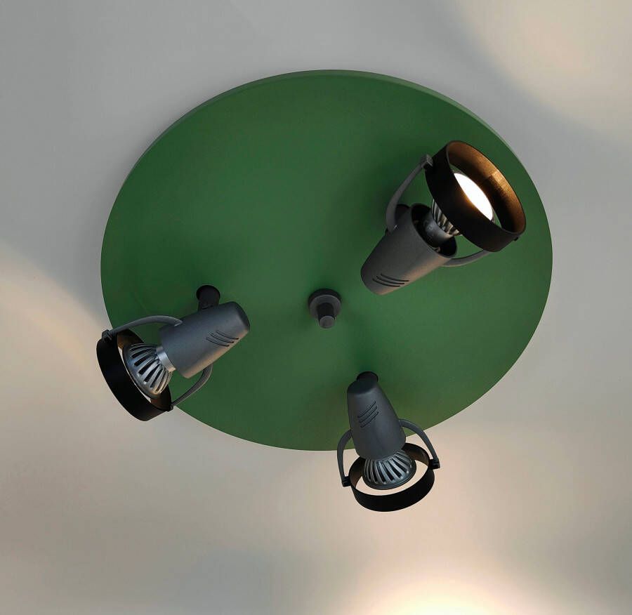 Niermann Plafondspot Strahler Salbeigrün 3 verstelbare spots (1 stuk) - Foto 2