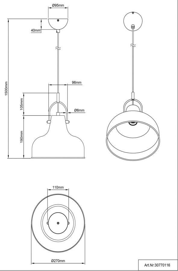 Nino Leuchten Hanglamp Romi (1 stuk) - Foto 6