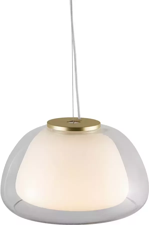 Nordlux Hanglamp JELLY Hanglamp messingapplicatie opaalglas met de mond geblazen in hoogte verstelbaar - Foto 2
