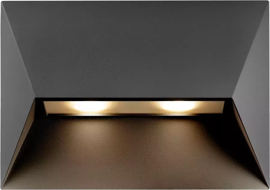 Nordlux Wandlamp voor buiten Pontio Architectonisch ontwerp verwisselbare gloeilamp stabiele metalen behuizing (1 stuk) - Foto 1