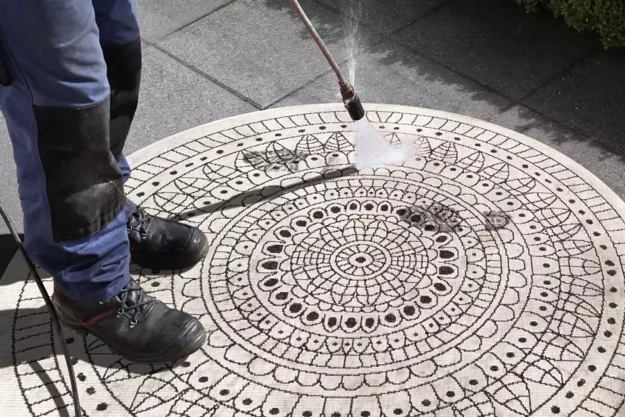 NORTHRUGS Vloerkleed Porto tweezijdig te gebruiken kleed Geschikt voor binnen en buiten weerbestendig balkon tuin woonkamer waterbestendig - Foto 6