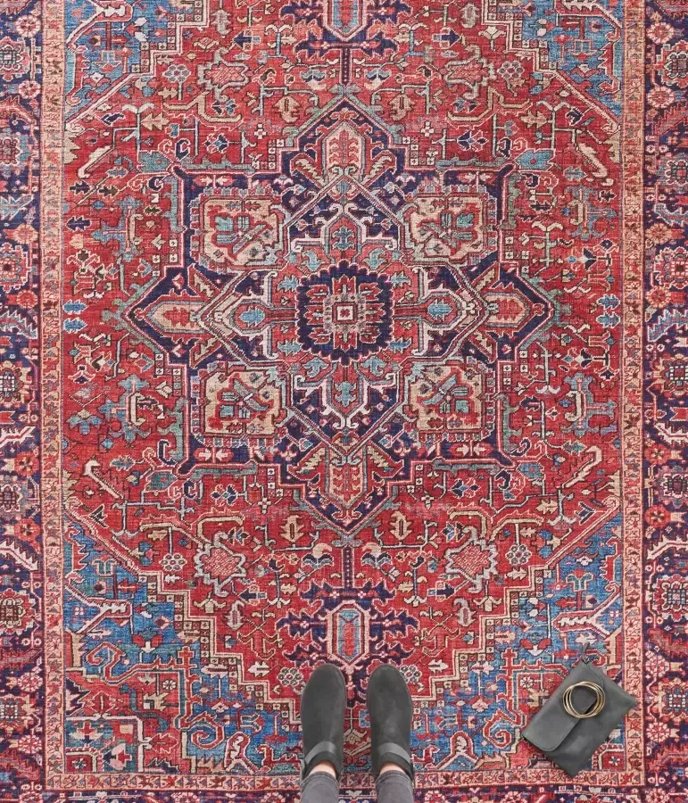 Nouristan Vintage vloerkleed Amata rood 80x200 cm - Foto 1