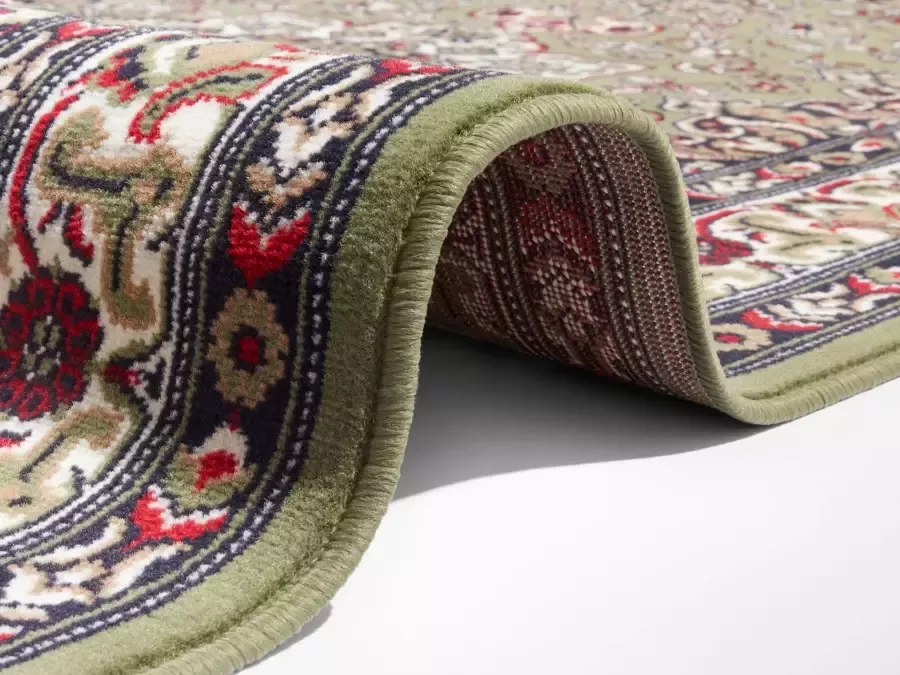 Tapeso Perzisch tapijt rond Parun Täbriz crème grijs 160 cm rond