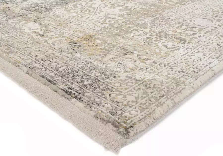 OCI DIE TEPPICHMARKE Vloerkleed BESTSELLER CAVA Glans viscose met franje reliëfstructuur vintage woonkamer - Foto 3
