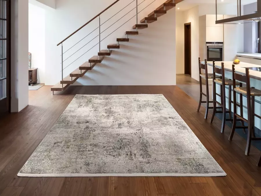 OCI DIE TEPPICHMARKE Vloerkleed BESTSELLER CAVA Glans viscose met franje reliëfstructuur vintage woonkamer - Foto 3