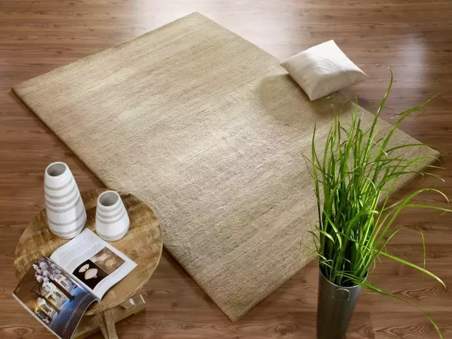 OCI DIE TEPPICHMARKE Vloerkleed Davina uni met de hand geknoopt woonkamer - Foto 2