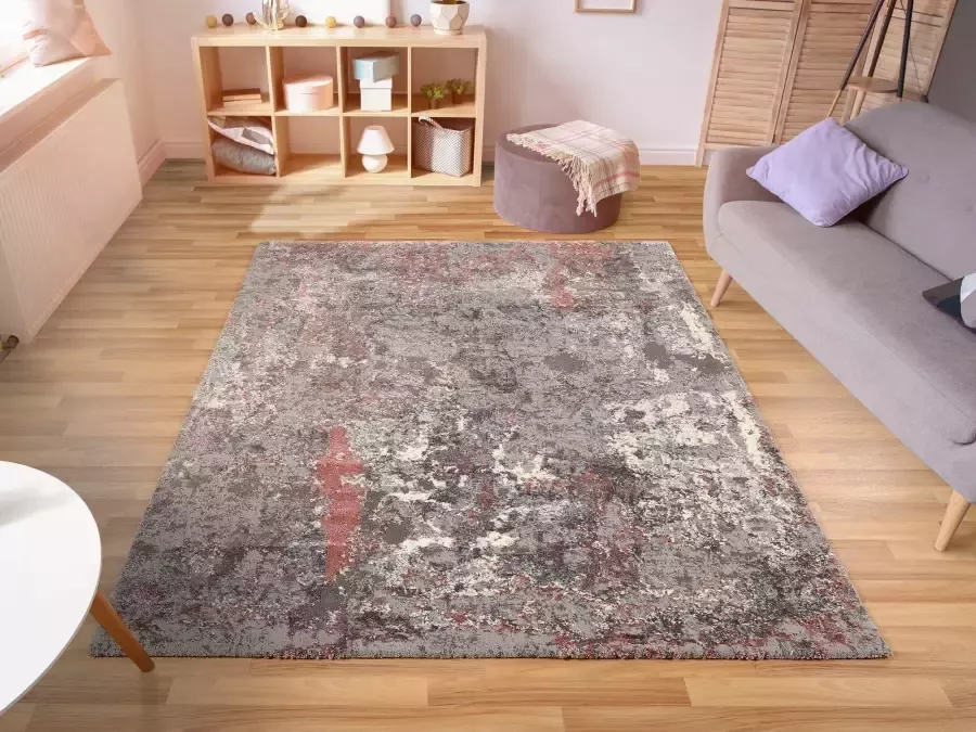 OCI DIE TEPPICHMARKE Vloerkleed Juwel Liray Korte pool woonkamer marmer look reliëfeffect - Foto 2