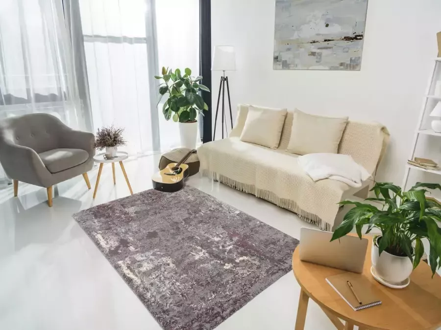 OCI DIE TEPPICHMARKE Vloerkleed Juwel Liray Korte pool woonkamer marmer look reliëfeffect - Foto 2