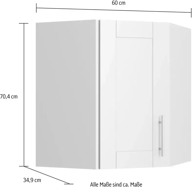 OPTIFIT Hangend hoekkastje Ahus Breedte 60x60 cm - Foto 3