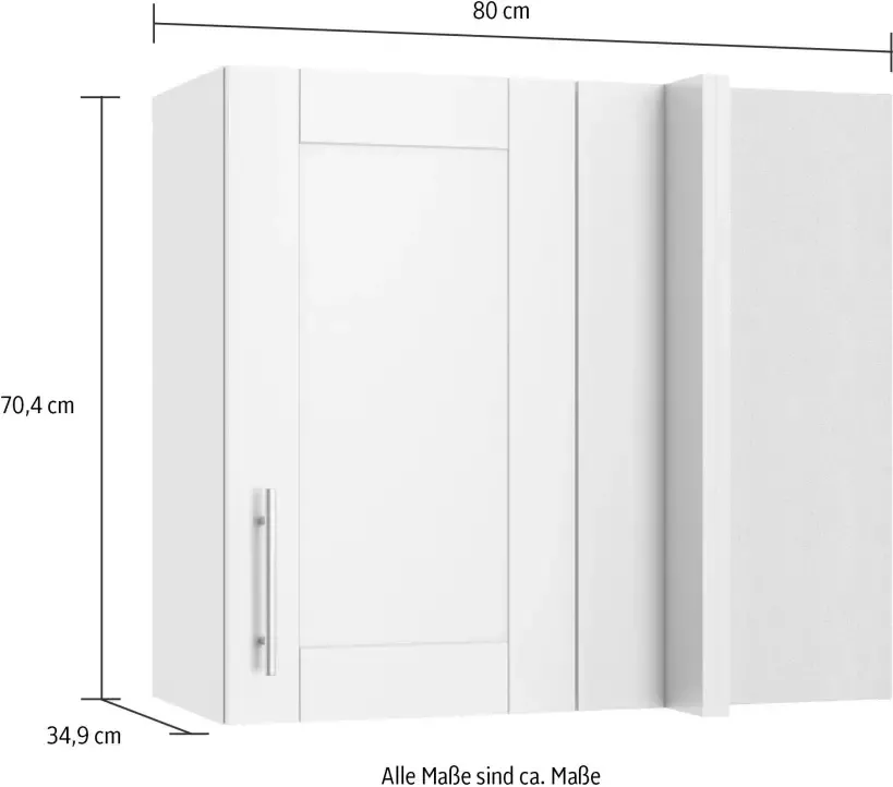 OPTIFIT Hangend hoekkastje Ahus Breedte 80 x 45 cm - Foto 3