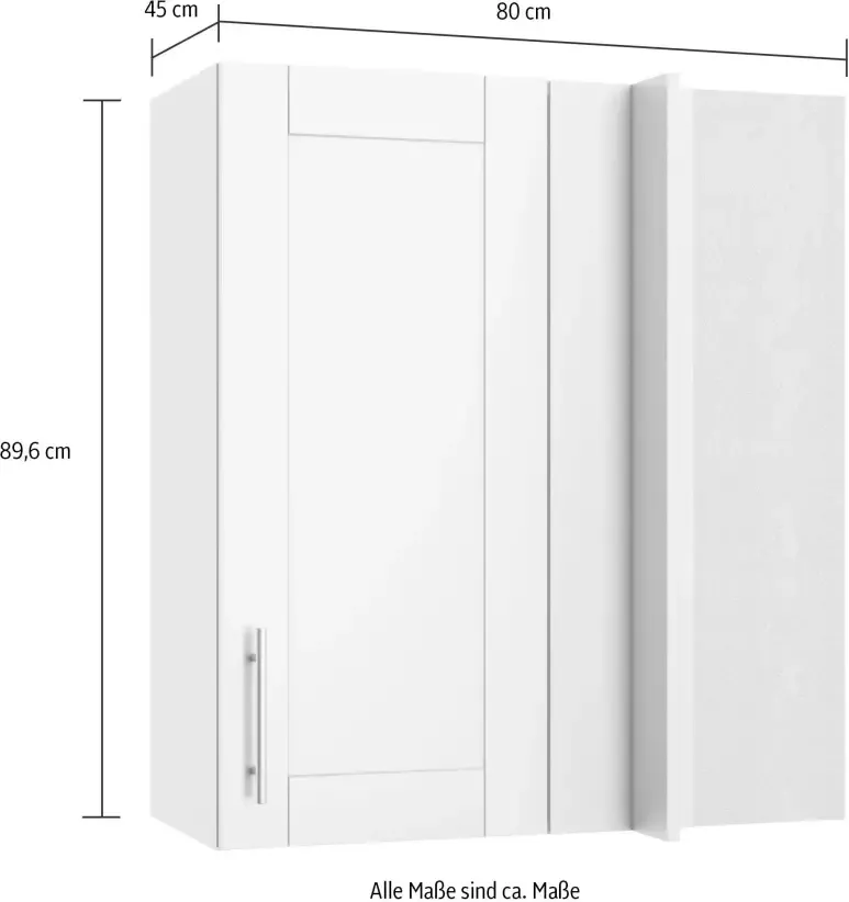 OPTIFIT Hangend hoekkastje Ahus Breedte 80 x 45 cm - Foto 3