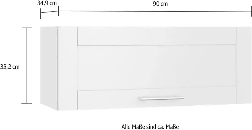 Kochstation Hangend kastje met klep KS-Ahus Breedte 90-130 cm