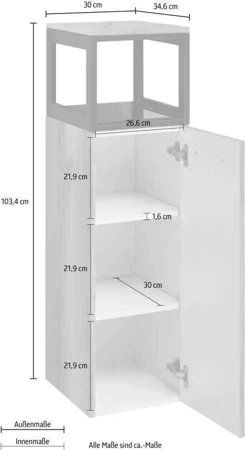 OPTIFIT Highboard Yukon - Foto 2