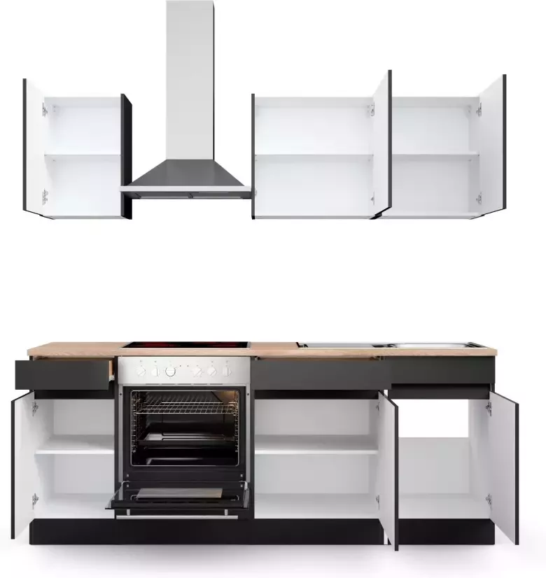 OPTIFIT Keuken Safeli Breedte 210 cm naar keuze met of zonder Hanseatic elektrische apparaten - Foto 2