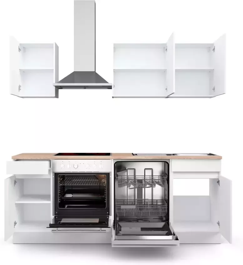 OPTIFIT Keuken Safeli Breedte 210 cm naar keuze met of zonder Hanseatic elektrische apparaten - Foto 2