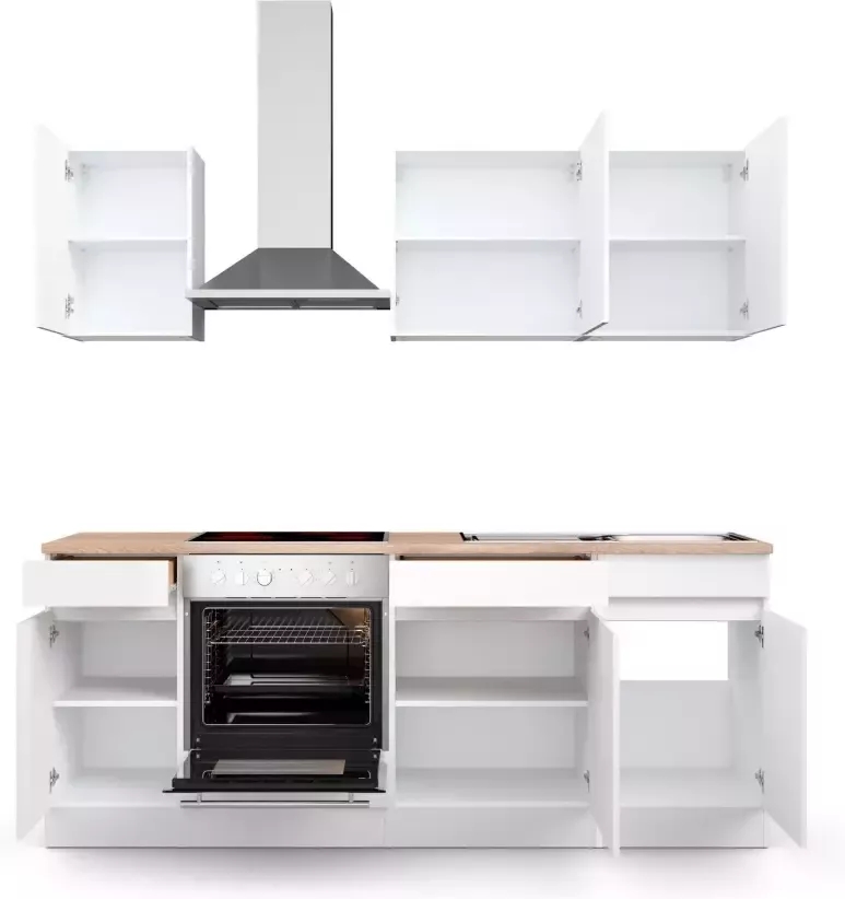OPTIFIT Keuken Safeli Breedte 210 cm naar keuze met of zonder Hanseatic elektrische apparaten - Foto 2