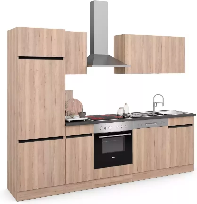 OPTIFIT Keuken Safeli Breedte 270 cm naar keuze met of zonder Hanseatic elektrische apparaten