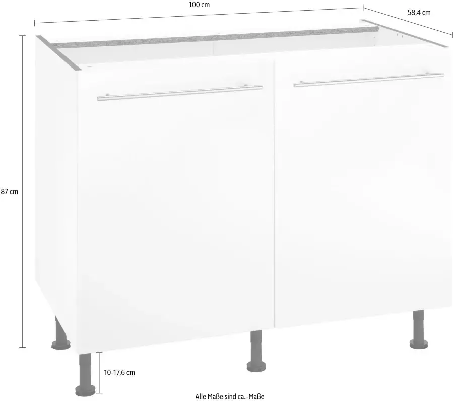 OPTIFIT Onderkast Bern 30 cm breed met 1 deur met in hoogte verstelbare voeten met metalen greep