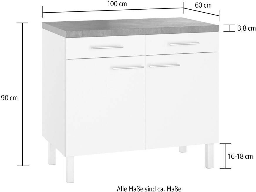 OPTIFIT Onderkast Breedte 100 cm 2 deuren 2 laden - Foto 5