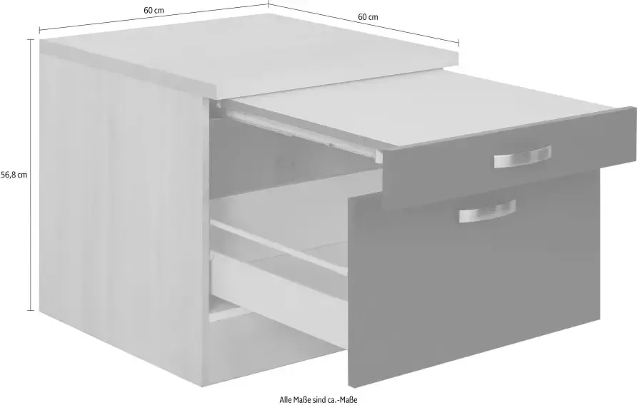 OPTIFIT Onderkast Elm voor wasmachine of wasdroger breedte 60 cm - Foto 4