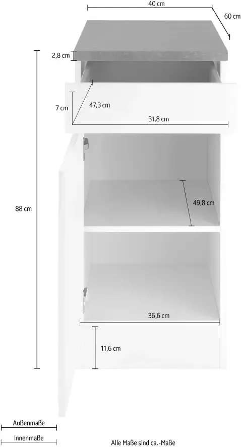 OPTIFIT Onderkast Roth Breedte 40 cm - Foto 2