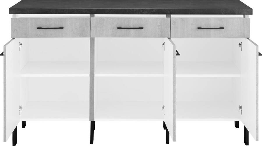 OPTIFIT Onderkast Tokio 158 cm breed met stalen frame volledig uittrekbaar dressoir met bergruimte - Foto 8