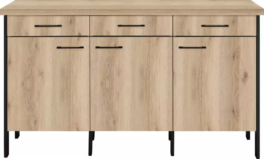 OPTIFIT Onderkast Tokio 158 cm breed met stalen frame volledig uittrekbaar dressoir met bergruimte - Foto 4