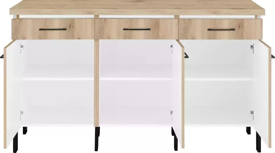 OPTIFIT Onderkast Tokio 158 cm breed met stalen frame volledig uittrekbaar dressoir met bergruimte - Foto 5