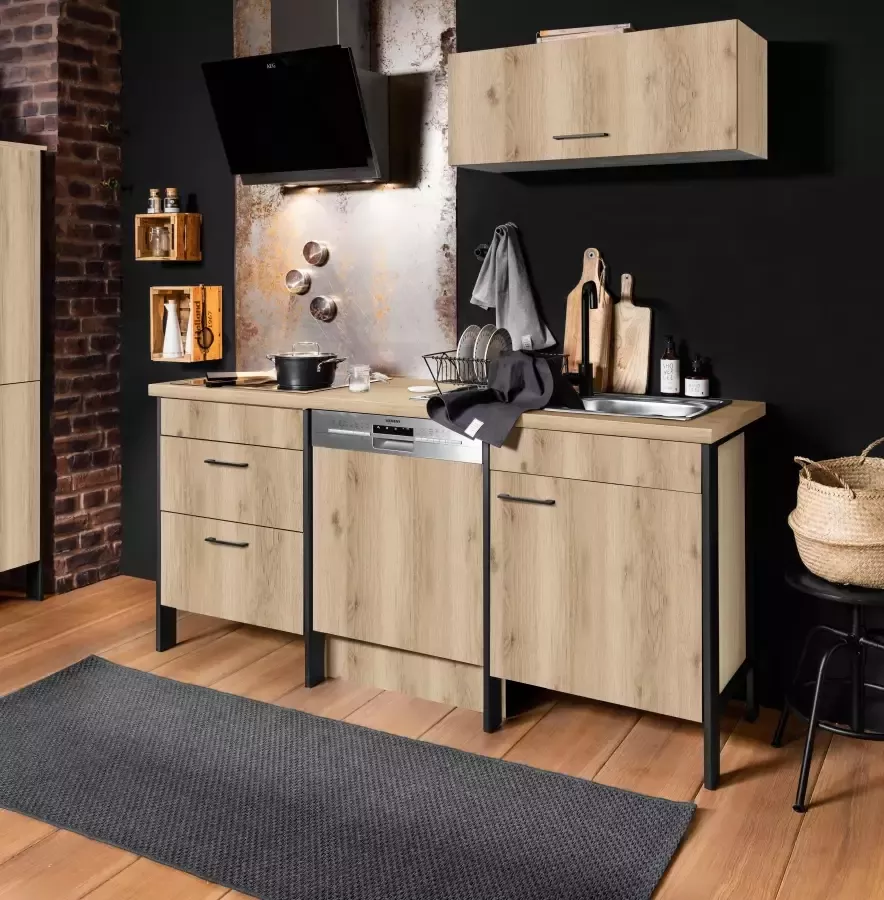 OPTIFIT Onderkast Tokio 158 cm breed met stalen frame volledig uittrekbaar dressoir met bergruimte - Foto 1