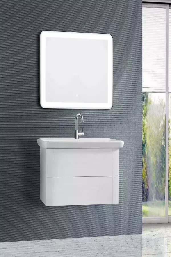 OTTO Badspiegel LED Spiegel Lana Spiegel met zwarte lijst en afgeronde hoeken (complete set 1 stuk) - Foto 5