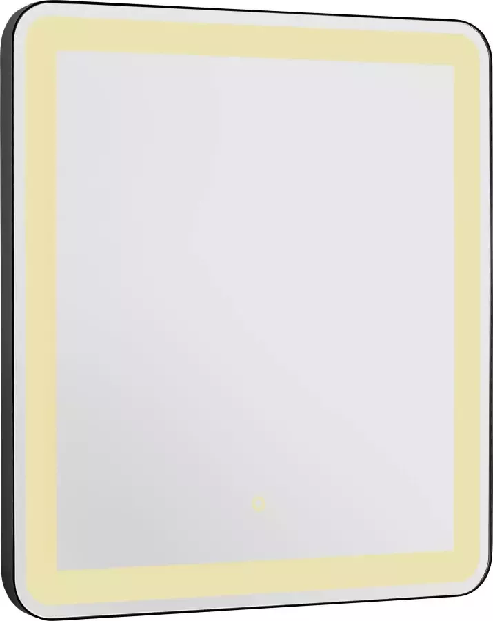 OTTO Badspiegel LED Spiegel Lana Spiegel met zwarte lijst en afgeronde hoeken (complete set 1 stuk)