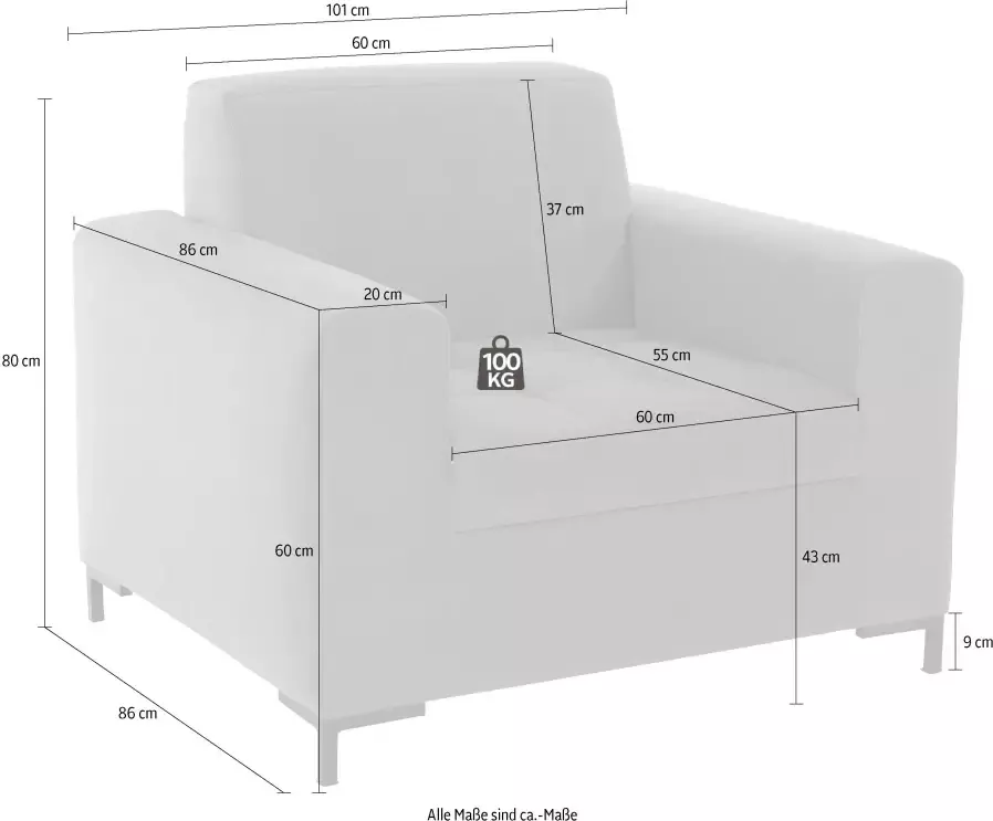 OTTO products Fauteuil Grazzo hoogwaardige stoffen van gerecycled materiaal stiksels op de zitting - Foto 4