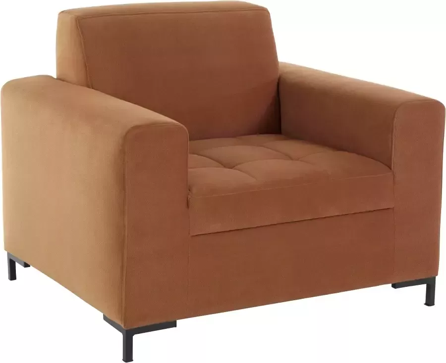 OTTO products Fauteuil Grazzo hoogwaardige stoffen van gerecycled materiaal stiksels op de zitting - Foto 4