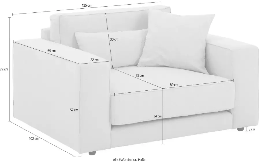 OTTO products Fauteuil Grenette in katoen- linnenmix of milieubesparend van gerecyclede stoffen - Foto 3