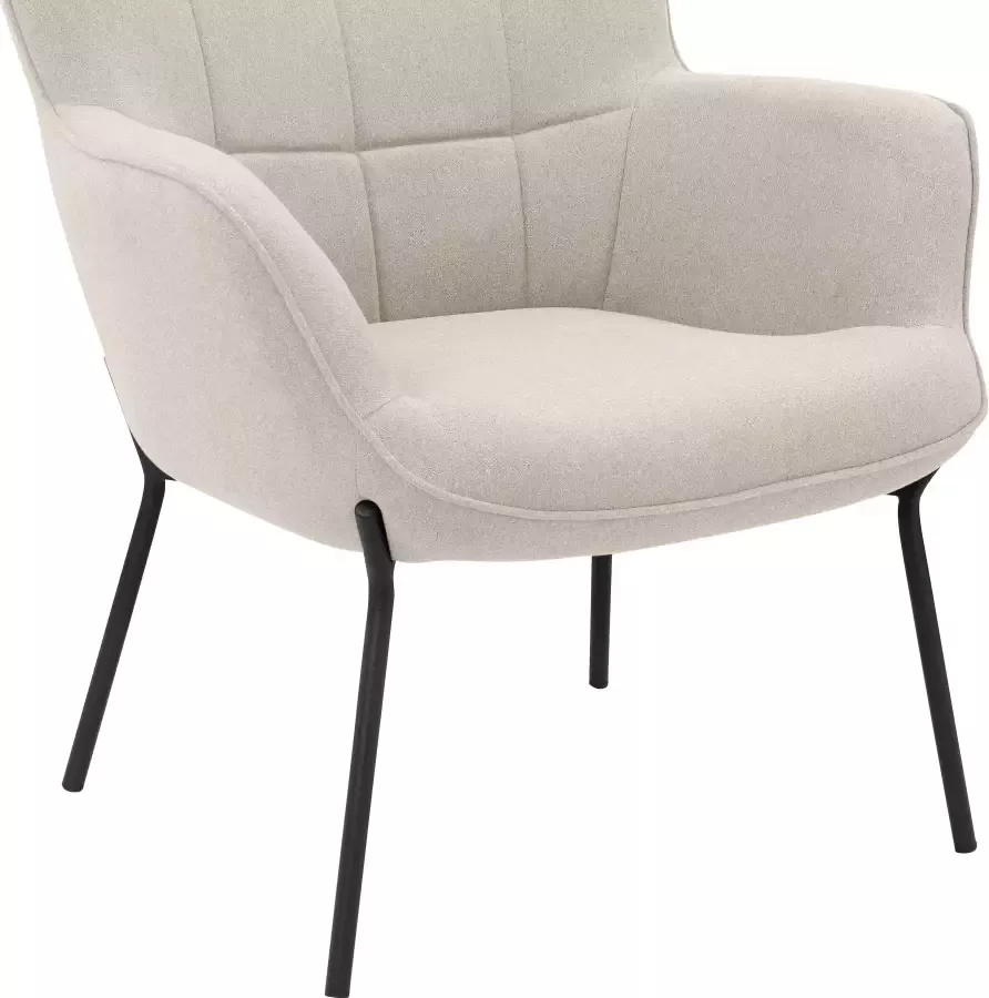 OTTO products Loungestoel Luukas Stof gerecycled polyester zacht verdikte zitting en rugleuning zithoogte 46 cm (1 stuk) - Foto 2