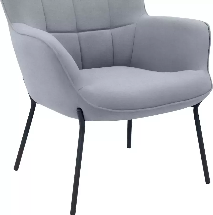 OTTO products Loungestoel Luukas Stof gerecycled polyester zacht verdikte zitting en rugleuning zithoogte 46 cm (1 stuk) - Foto 2